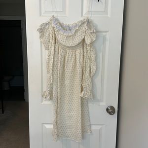 Sleeper off the shoulder linen dress
